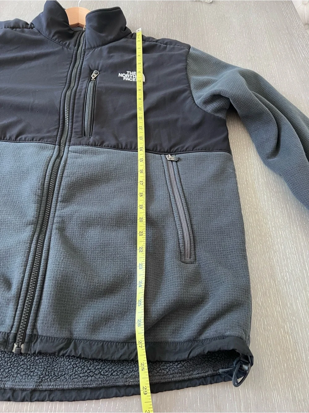 The North Face Men's Black and Gray Softshell Fleece Vintage Jacket XL-T